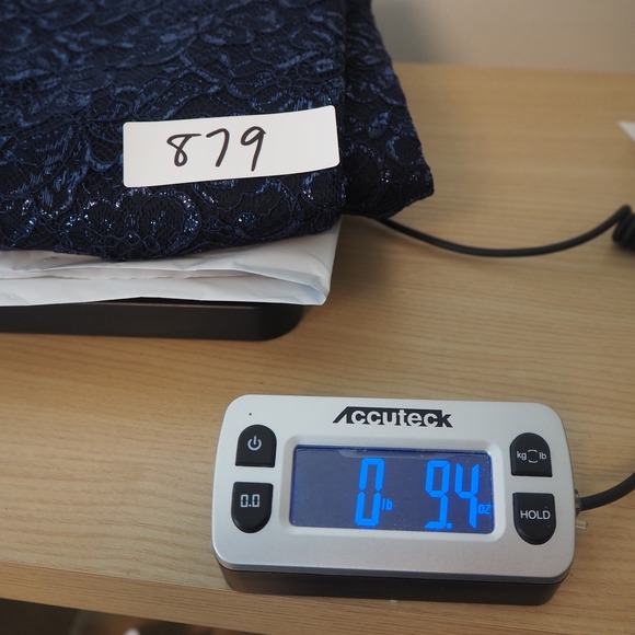 J. Crew Peyton High-Rise Pull-On Wide-Leg Pants Navy Metallic Lace Size 10 - Picture 11 of 11